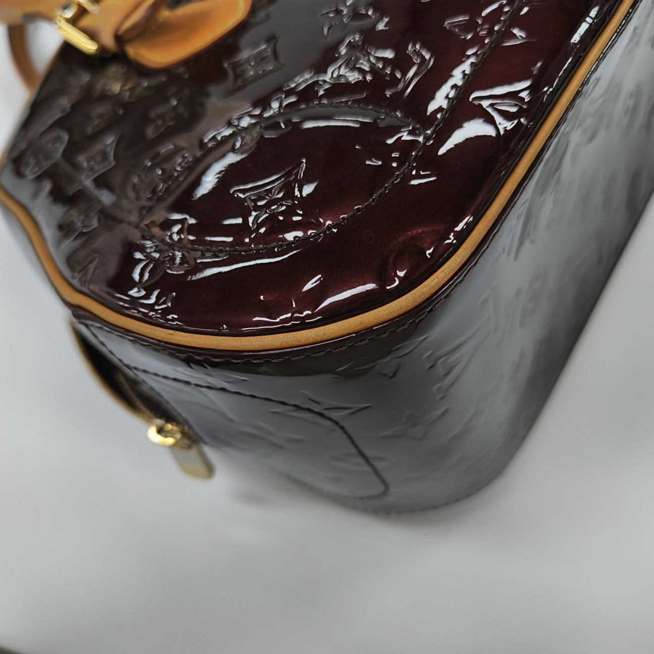 SUMMIT DRIVE Monogram Patent Leather Red