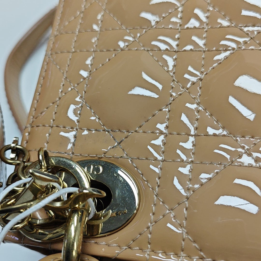 Lady Dior Mini Cannage Patent Leather Pink