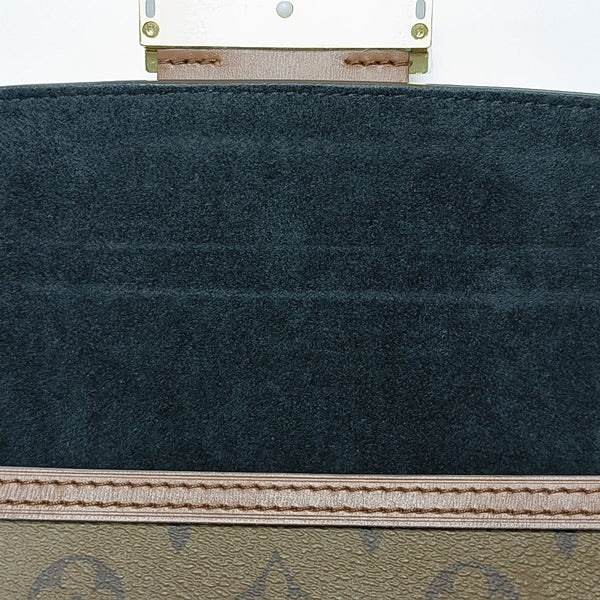 DAUPHINE EAST WEST Mini Monogram Coated Canvas Brown