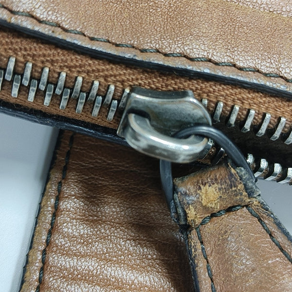Calfskin Shoulder Bag Brown