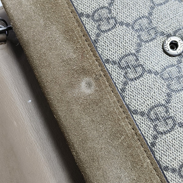 Dionysus Super Mini Monogram Coated Canvas Beige