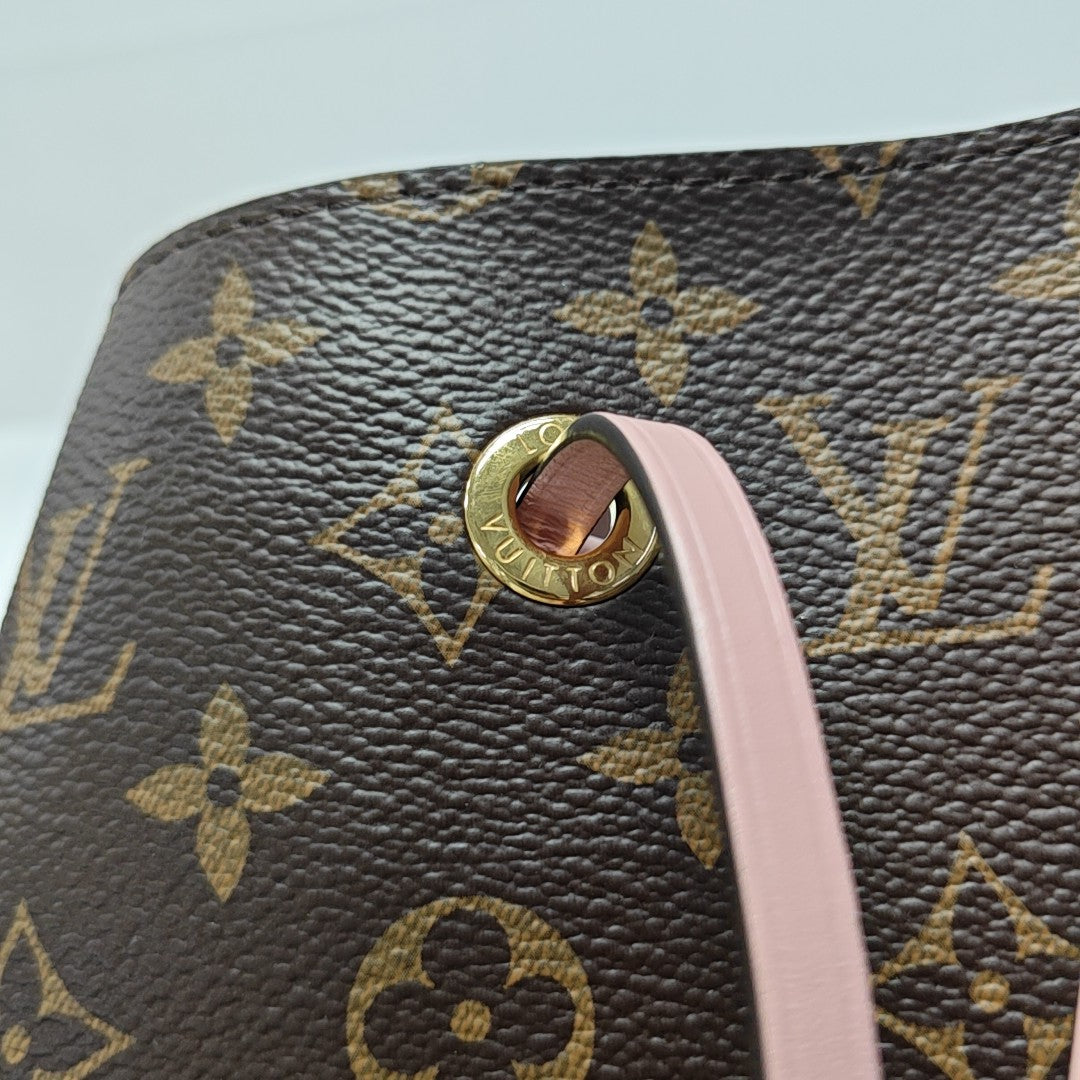NÉONOÉ MM Monogram Coated Canvas Brown