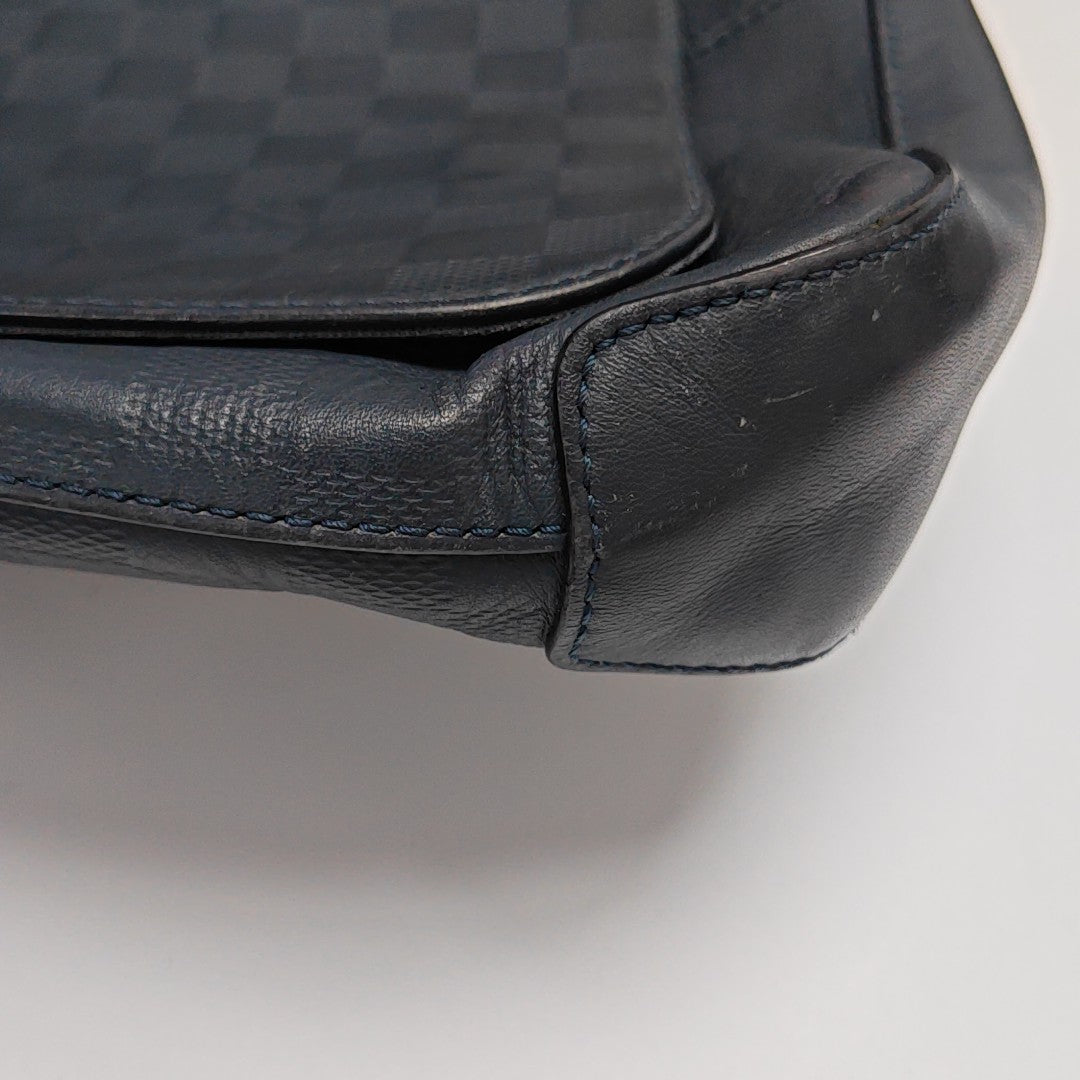 DISTRICT Damier Calfskin Blue