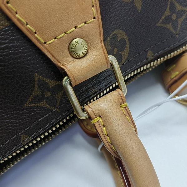 SPEEDY 30 Monogram Coated Canvas Brown