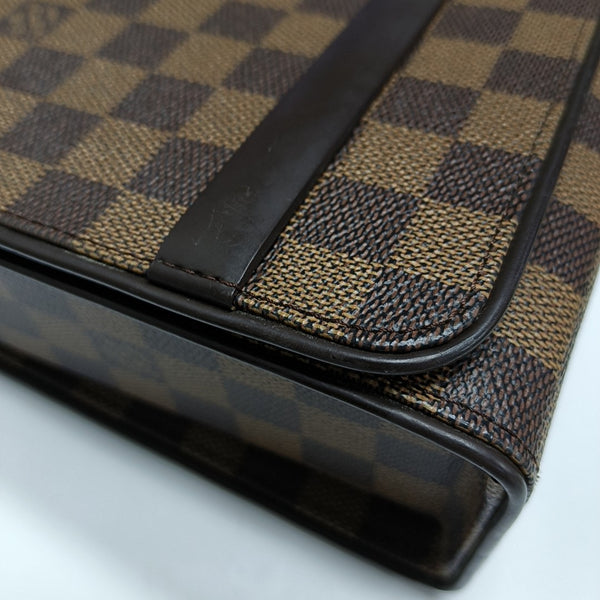 TRIBECA Damier Ebene Coated Canvas Brown