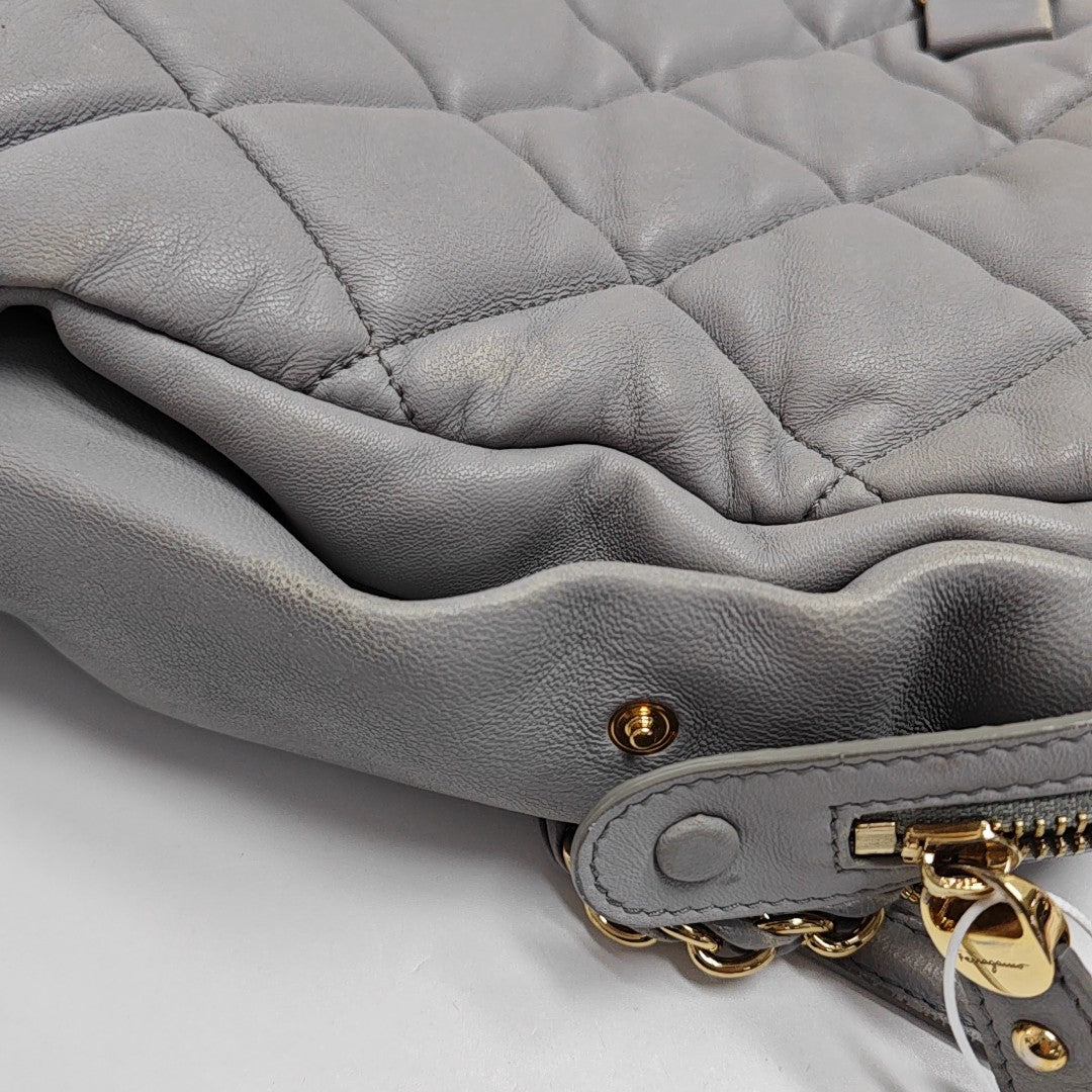 Quilted Lambskin Gray