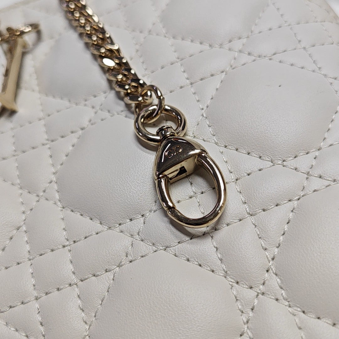 Lady Dior Mini Cannage Lambskin White