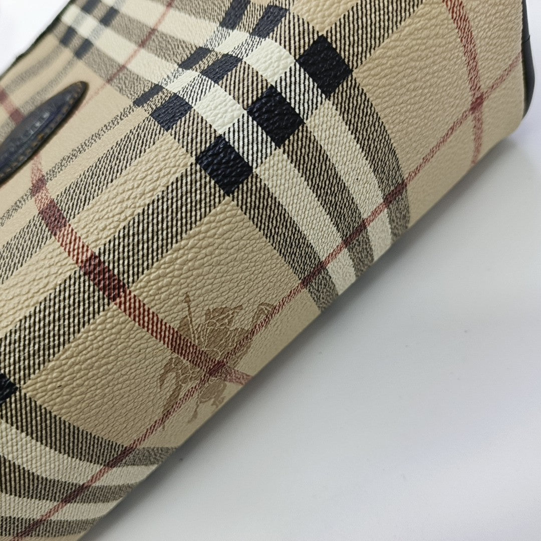 Coated Canvas Shoulder Bag Beige