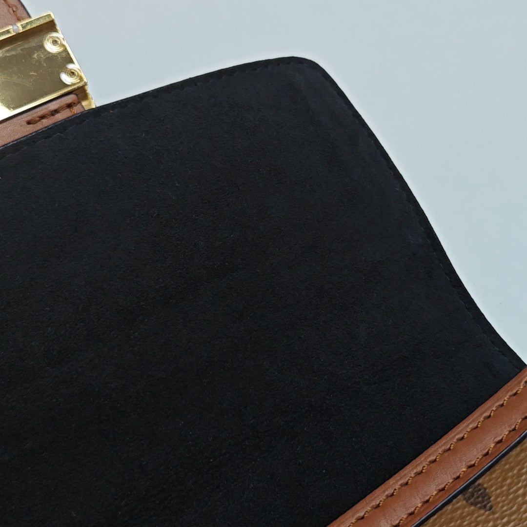 DAUPHINE Mini Monogram Coated Canvas Brown