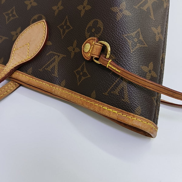 NEVERFULL MM Monogram Coated Canvas Brown