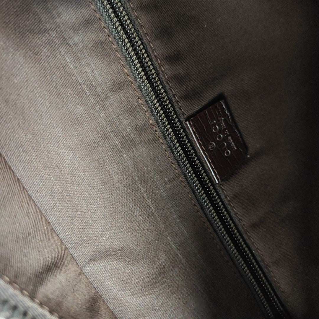 Monogram Coated Canvas Tote Bag Black