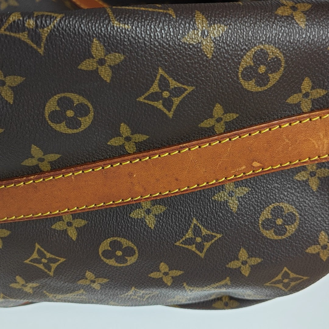 KEEPALL 60 Monogram Coated Canvas Brown