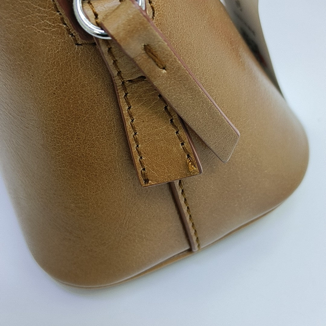 Calfskin Shoulder Bag Brown