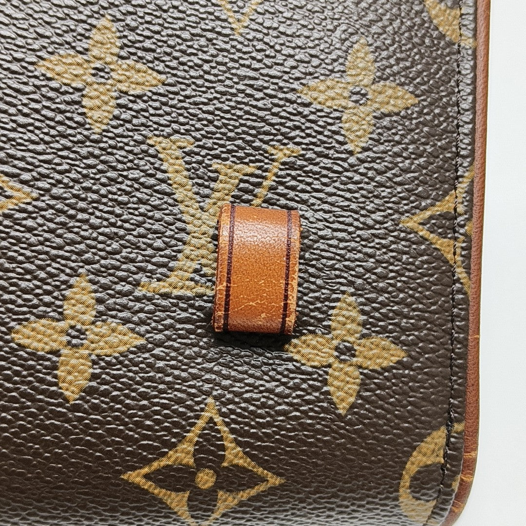 FLORENTINE Monogram Coated Canvas Brown