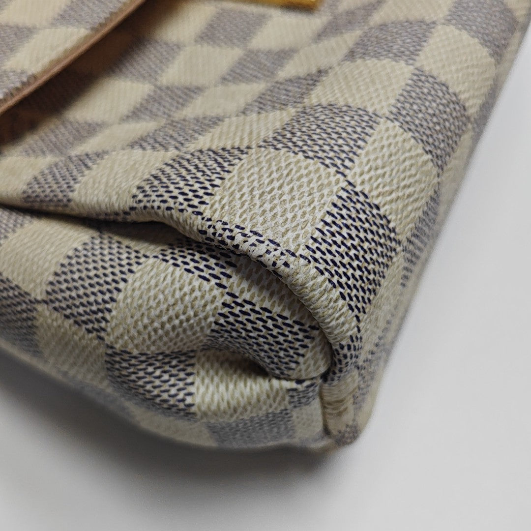 CROISETTE Damier Azur Coated Canvas White
