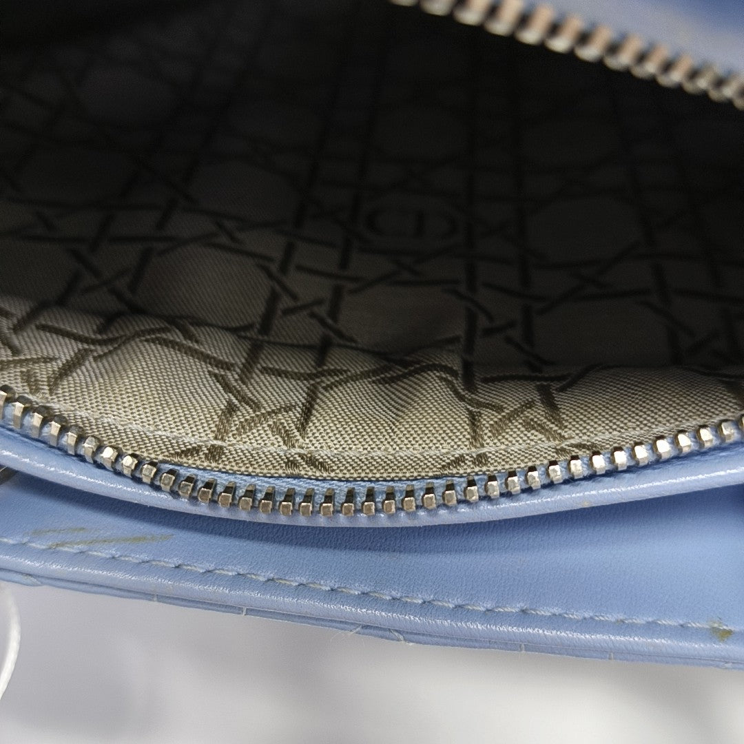 Lady Dior Medium Cannage Lambskin Blue