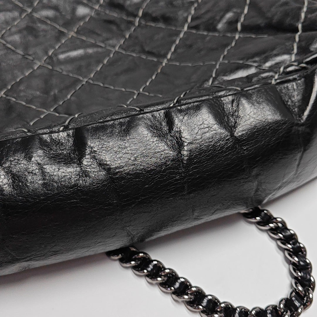 Quilted Calfskin Shoulder Bag Black