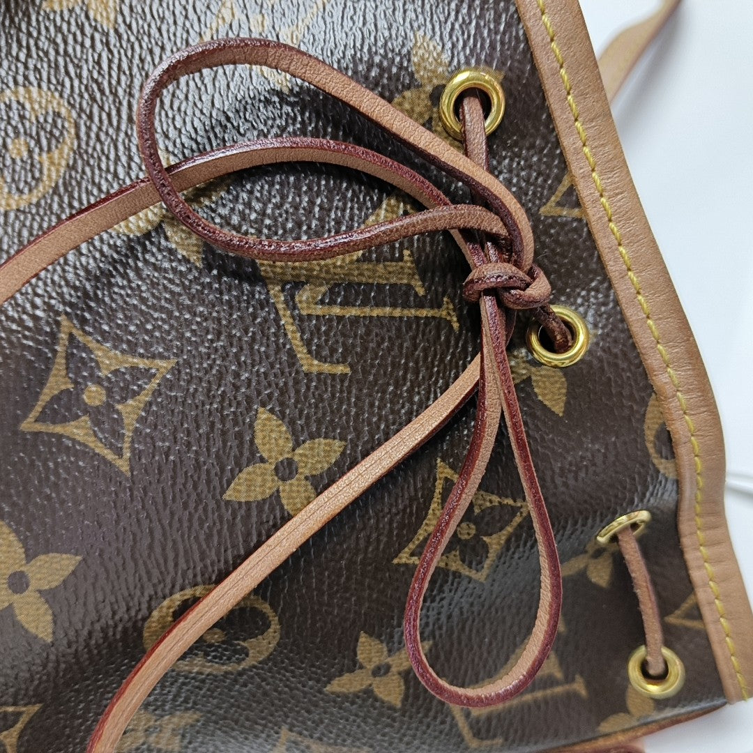 NÉONOÉ Nano Monogram Coated Canvas Brown