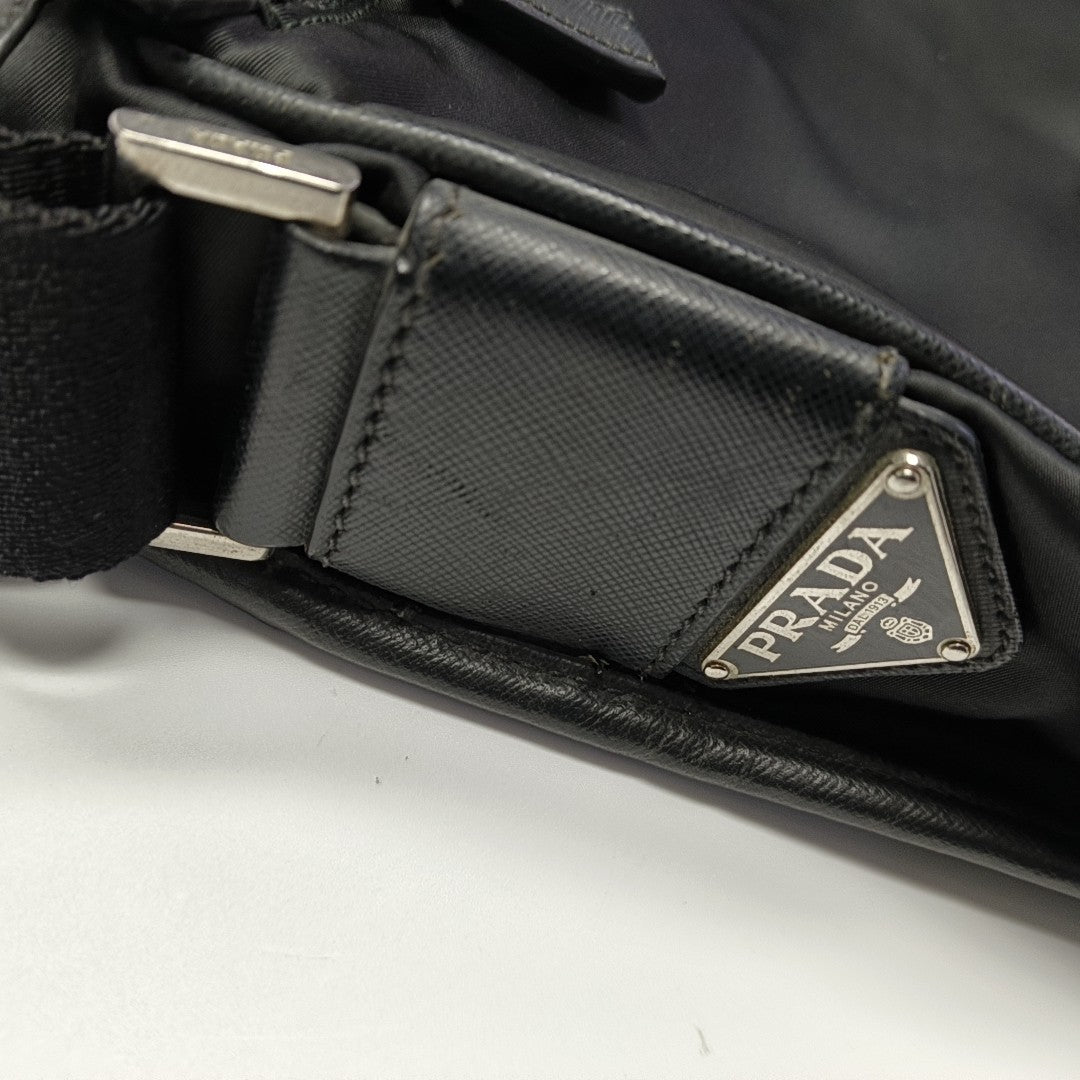 Nylon Shoulder Bag Black