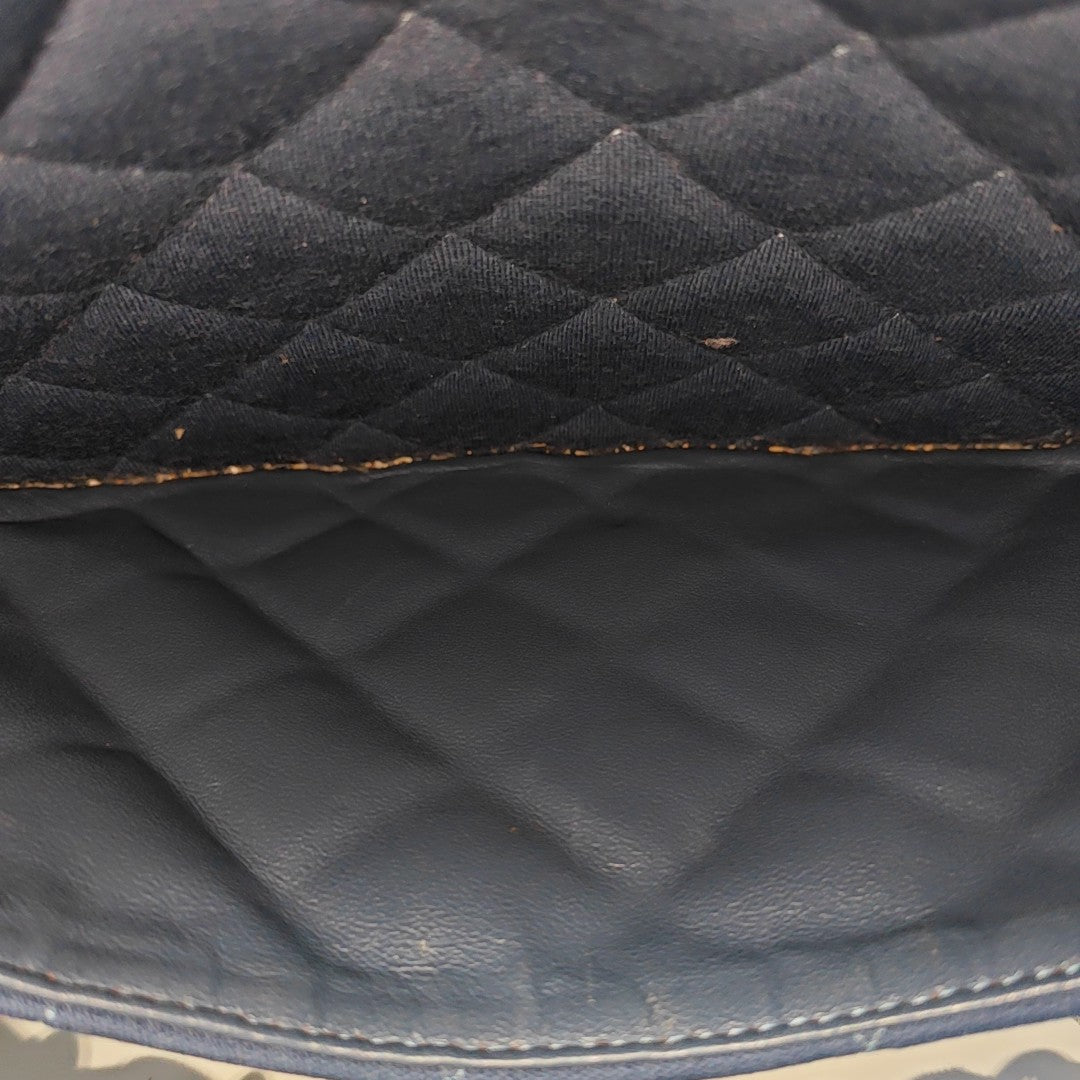 CLASSIC FLAP Jumbo Quilted Fabric Blue