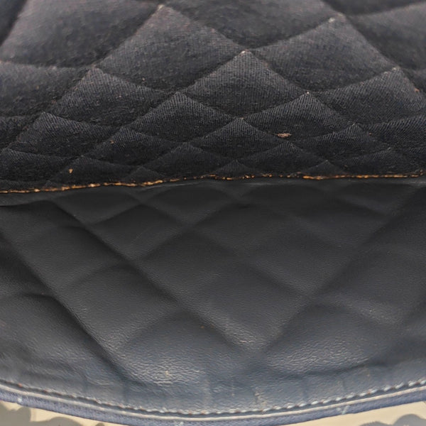 CLASSIC FLAP Jumbo Quilted Fabric Blue