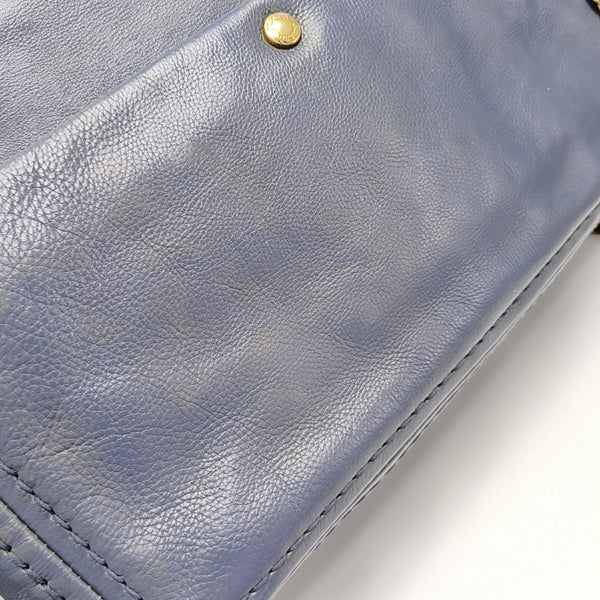 Calfskin Shoulder Bag Blue