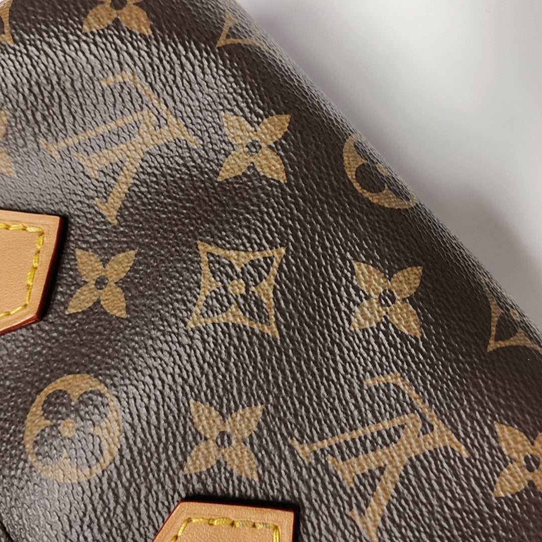 SPEEDY Nano Monogram Coated Canvas Brown