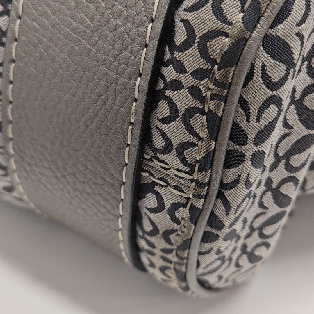 Monogram Canvas Top Handle Bag Gray
