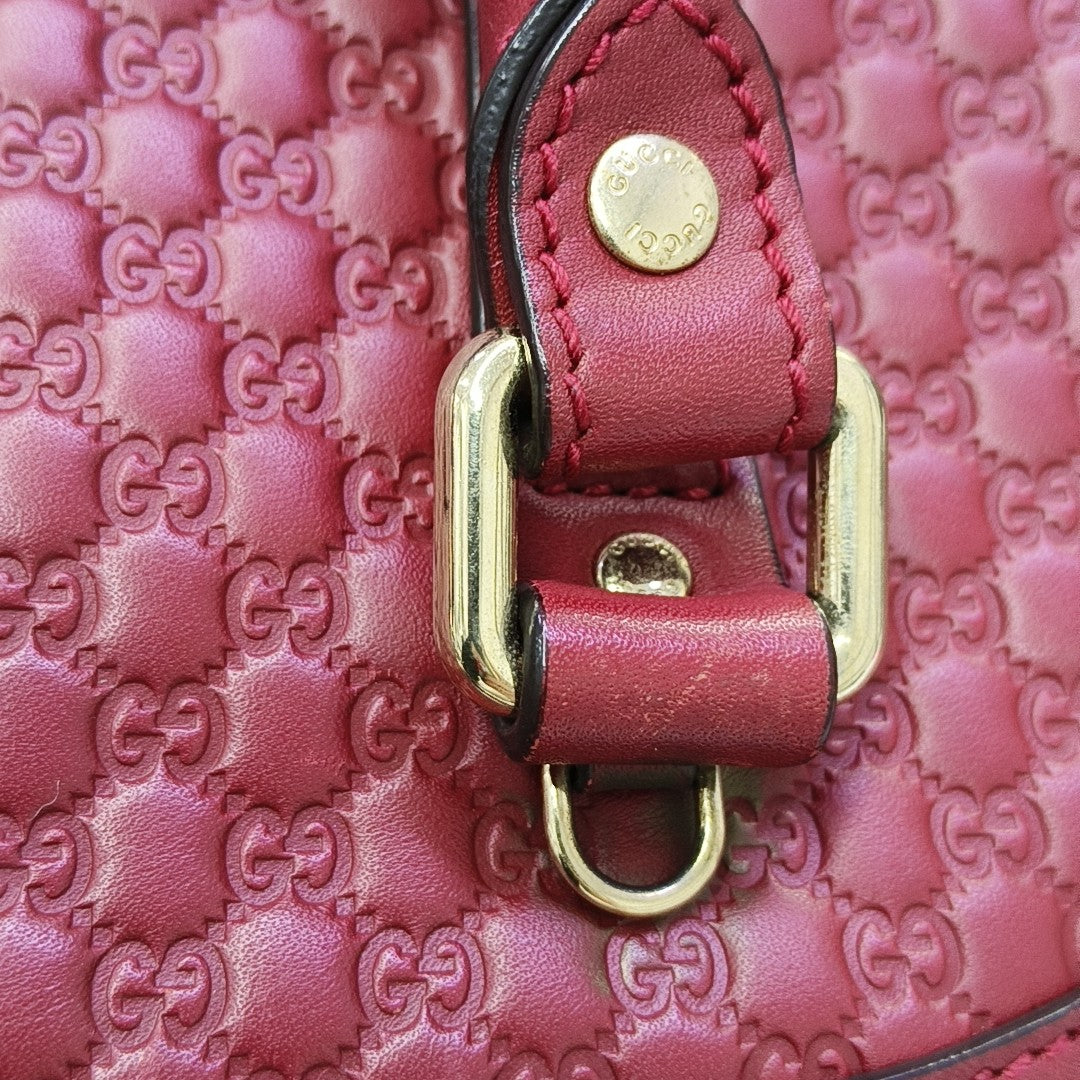 Microguccissima Monogram Calfskin Red
