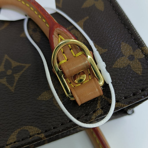 SAC PLAT Mini Monogram Coated Canvas Brown