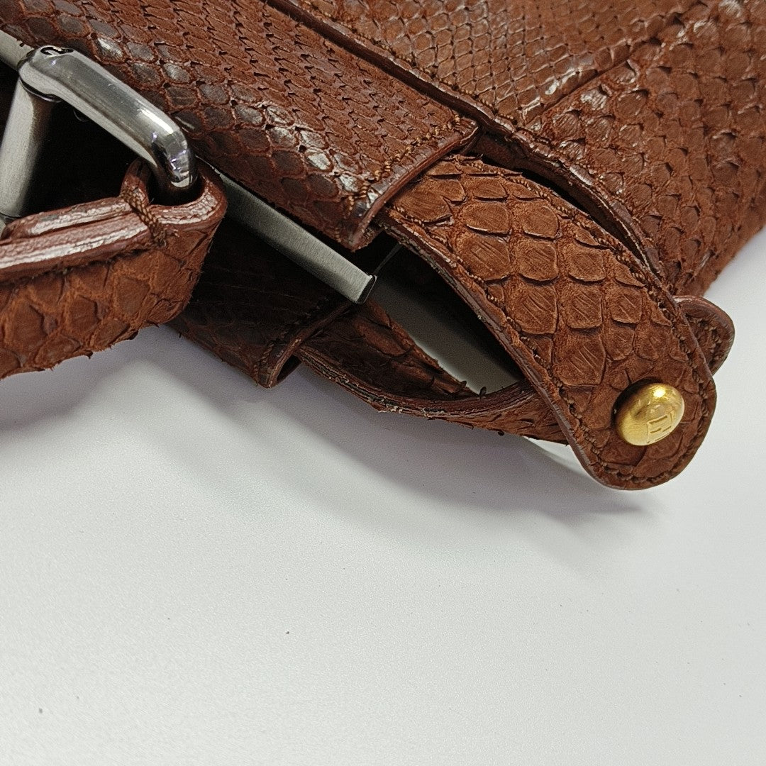 Peekaboo Medium Python Brown