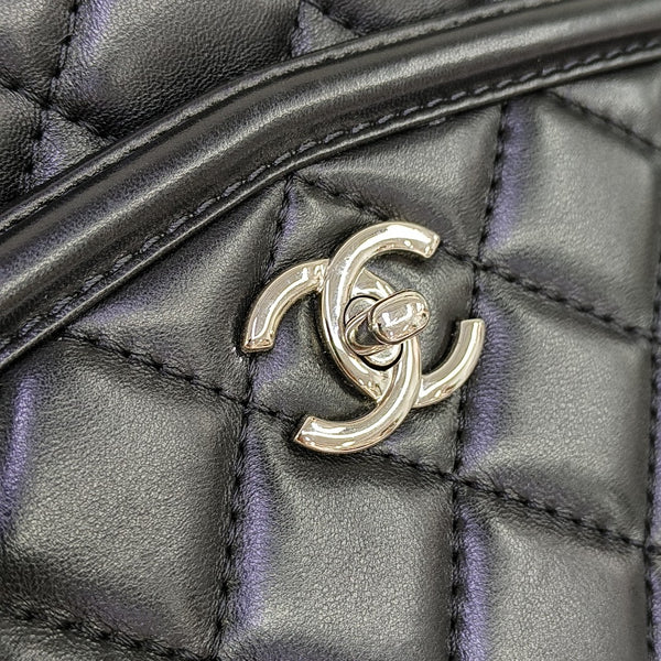 Quilted Lambskin Tote Bag Black