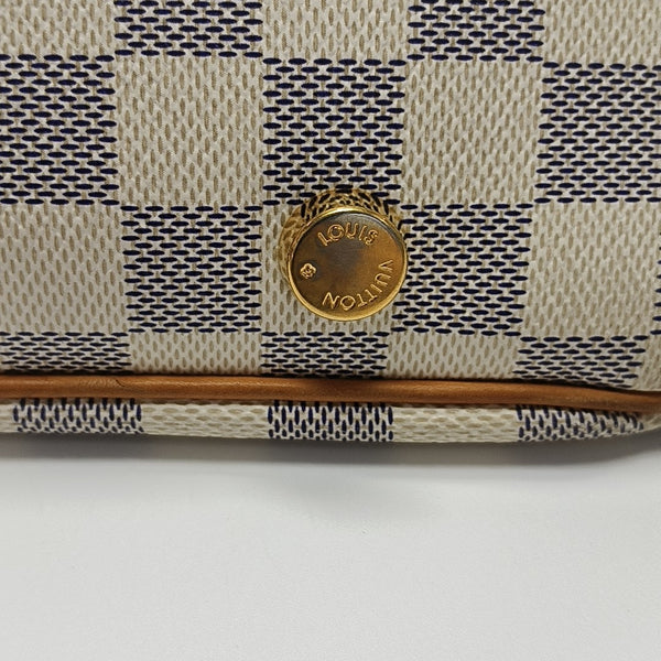 FIGHERI Damier Azur Coated Canvas White