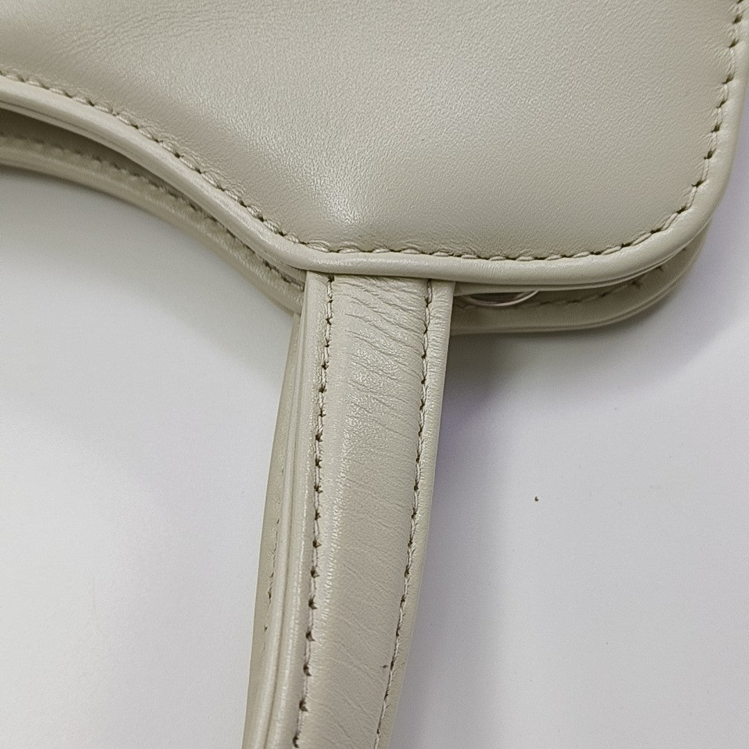 Calfskin Shoulder Bag White