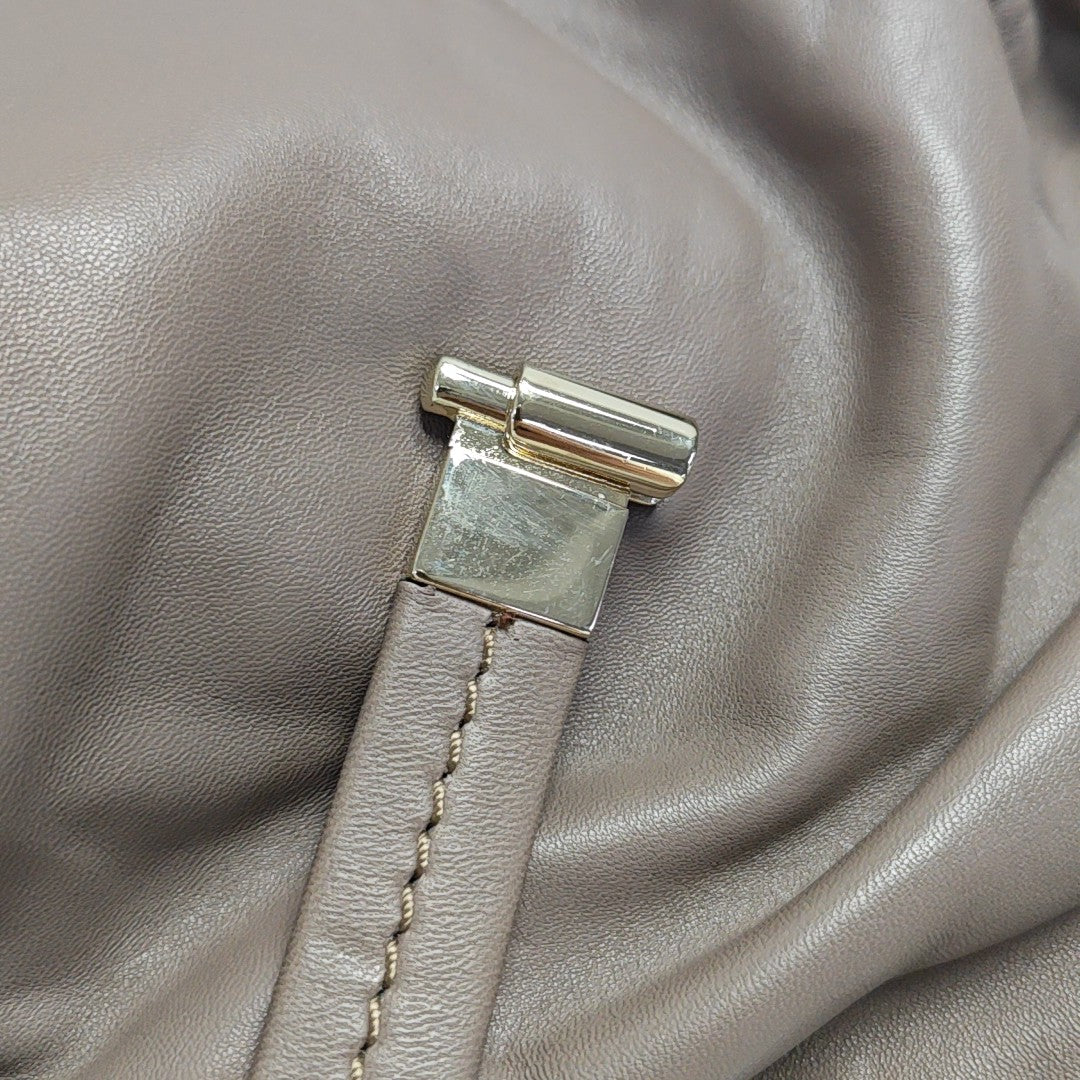 Lambskin Shoulder Bag Gray