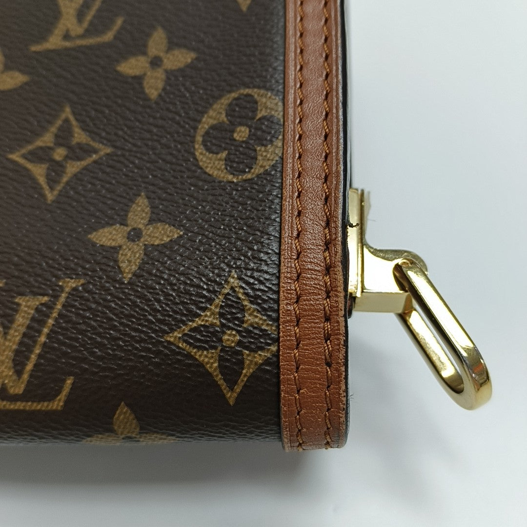 DAUPHINE Mini Monogram Coated Canvas Brown