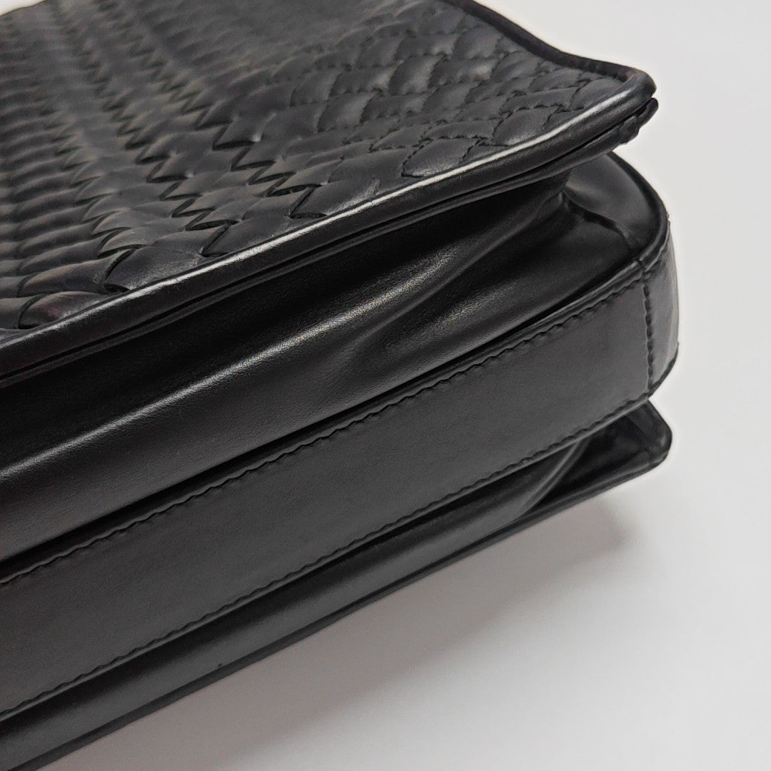 Calfskin Top Handle Bag Black