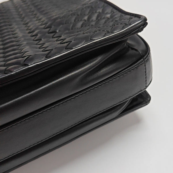 Calfskin Top Handle Bag Black