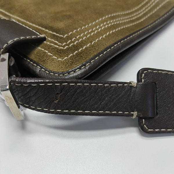 Suede Shoulder Bag Green