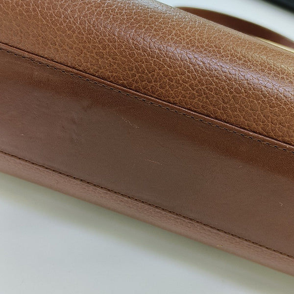 Calfskin Shoulder Bag Brown