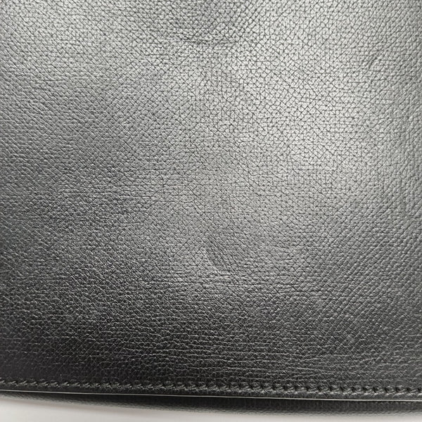 Leather Top Handle Bag Black