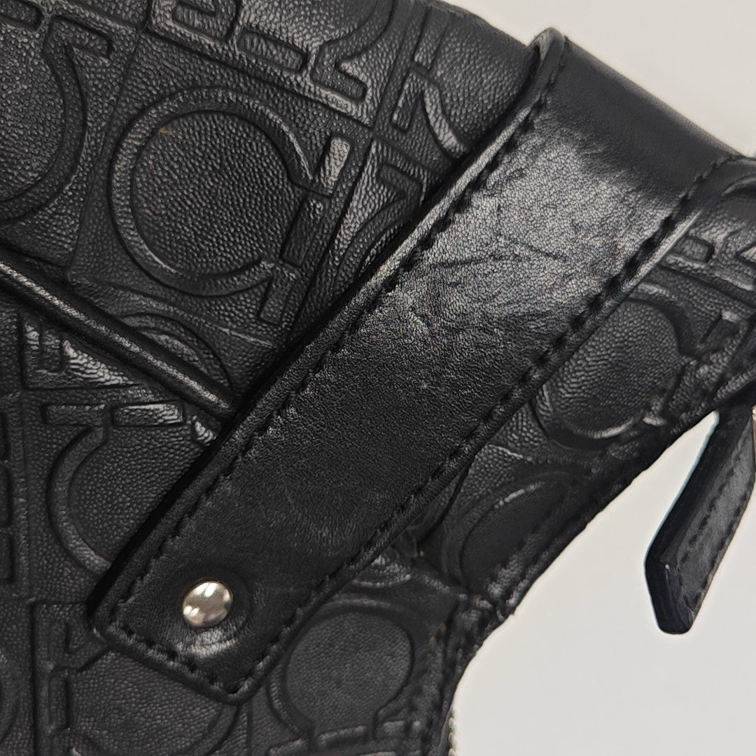 Gancini Leather Black