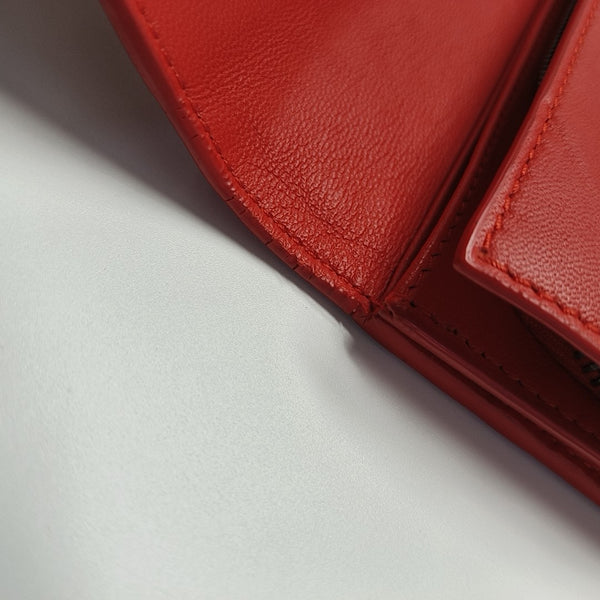 Lambskin Clutch Red