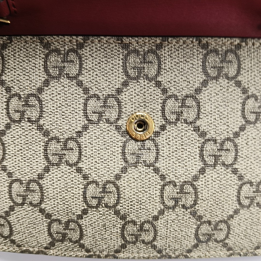 GG Supreme Mini Monogram Coated Canvas Beige