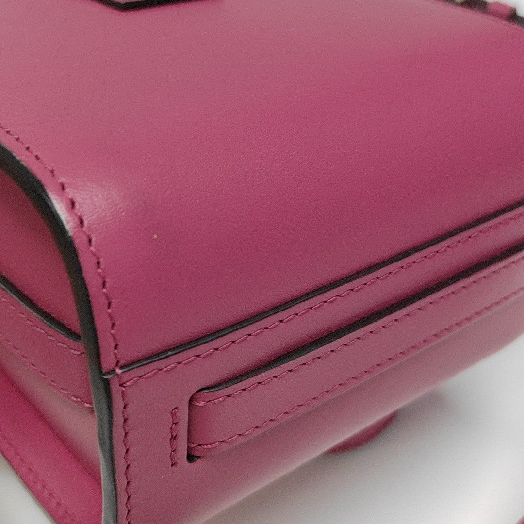 Leather Shoulder Bag Red