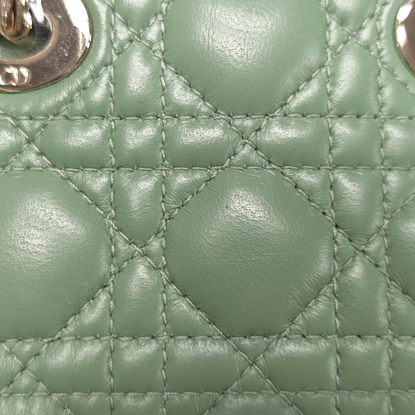 Lady Dior Super Mini Cannage Lambskin Green