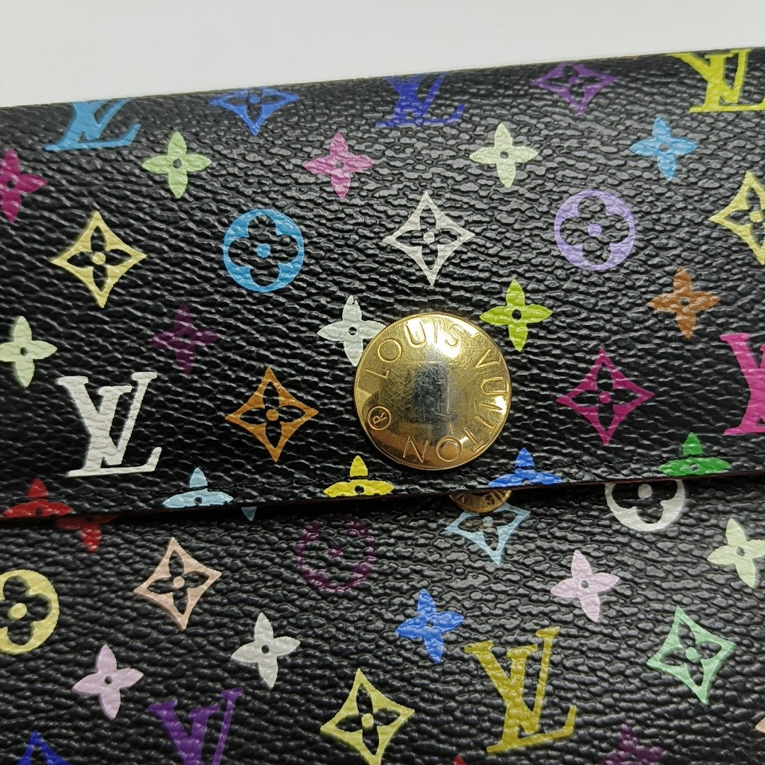 LV × TM PORTE MONNAIE Monogram Coated Canvas Black Wallet