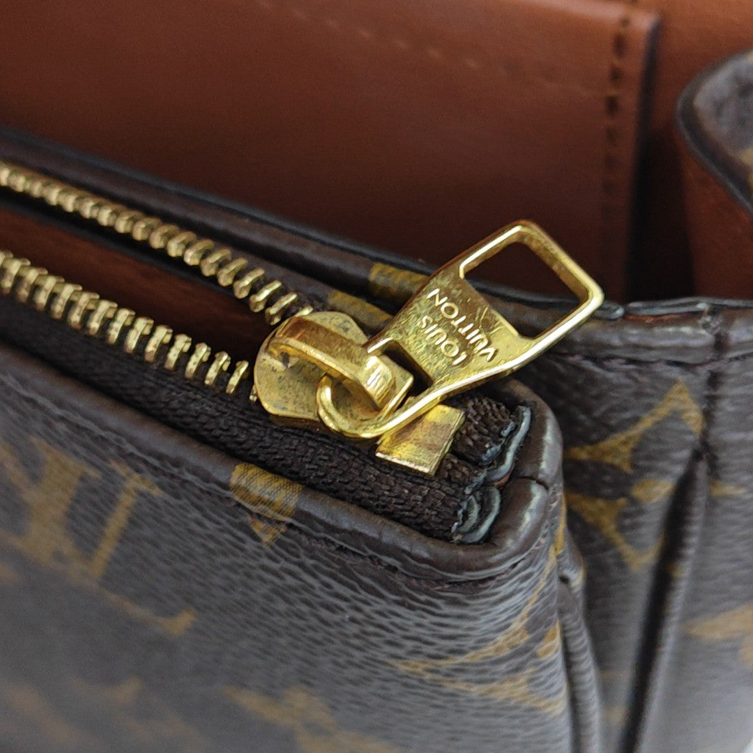 MARCEAU Monogram Coated Canvas Brown