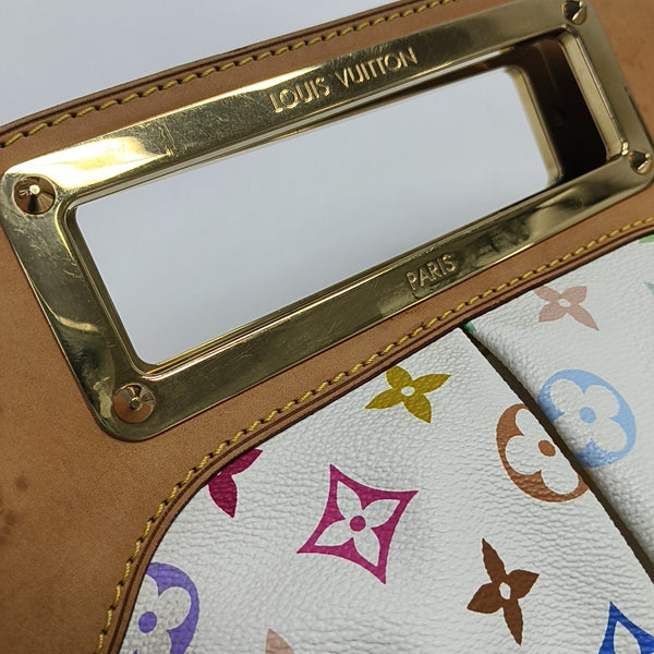 JUDY MM Monogram Coated Canvas White