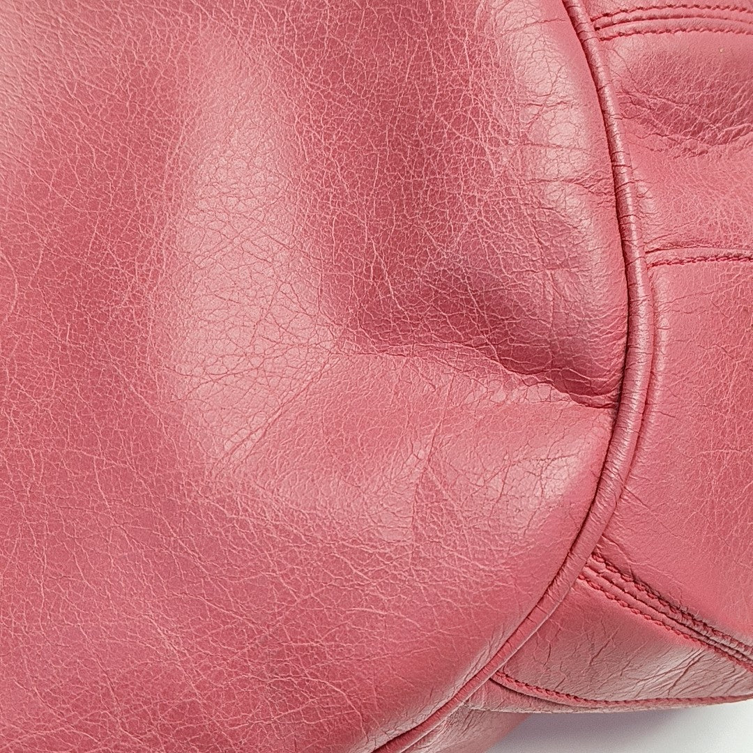 Pompon Bag Calfskin Pink